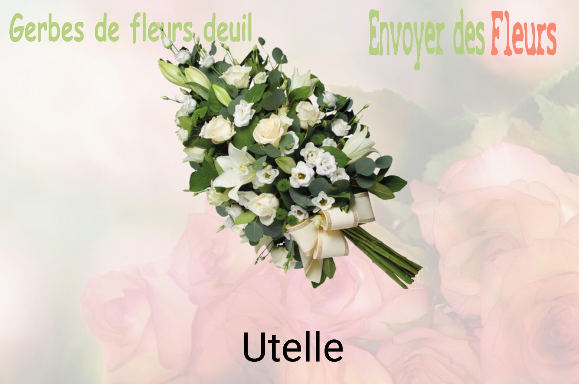 Gerbe de fleurs de deuil livrée à Utelle